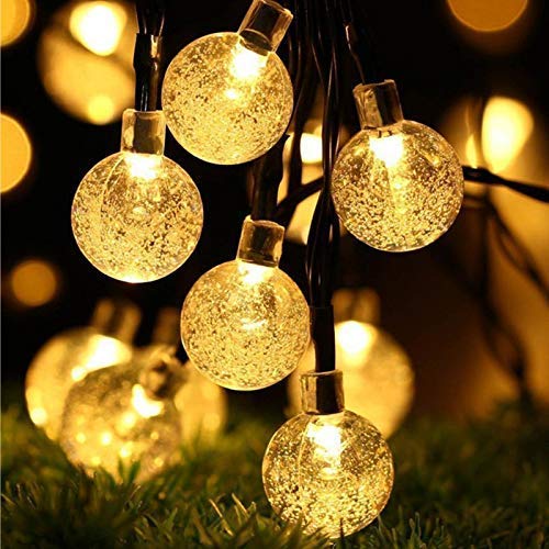 imax premium 14 LED Crystal Ball String Lights – 3M Warm White Decorative Fairy Lights for Diwali, Christmas, Weddings, Parties, Patio, Lawn, Restaurants & Home Decor