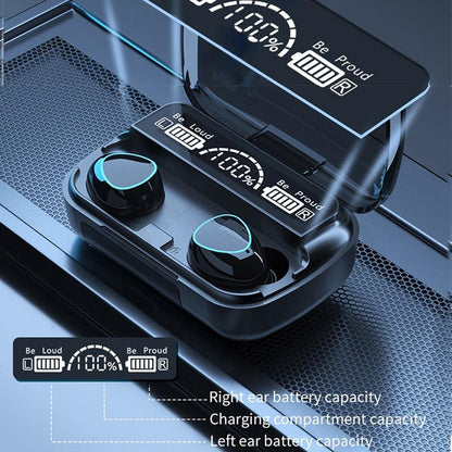 imax Premium M10 TWS Bluetooth 5.1 Wireless Earbuds Super Deep Bass with Mic & Charging Case – Black I ZSNGG02