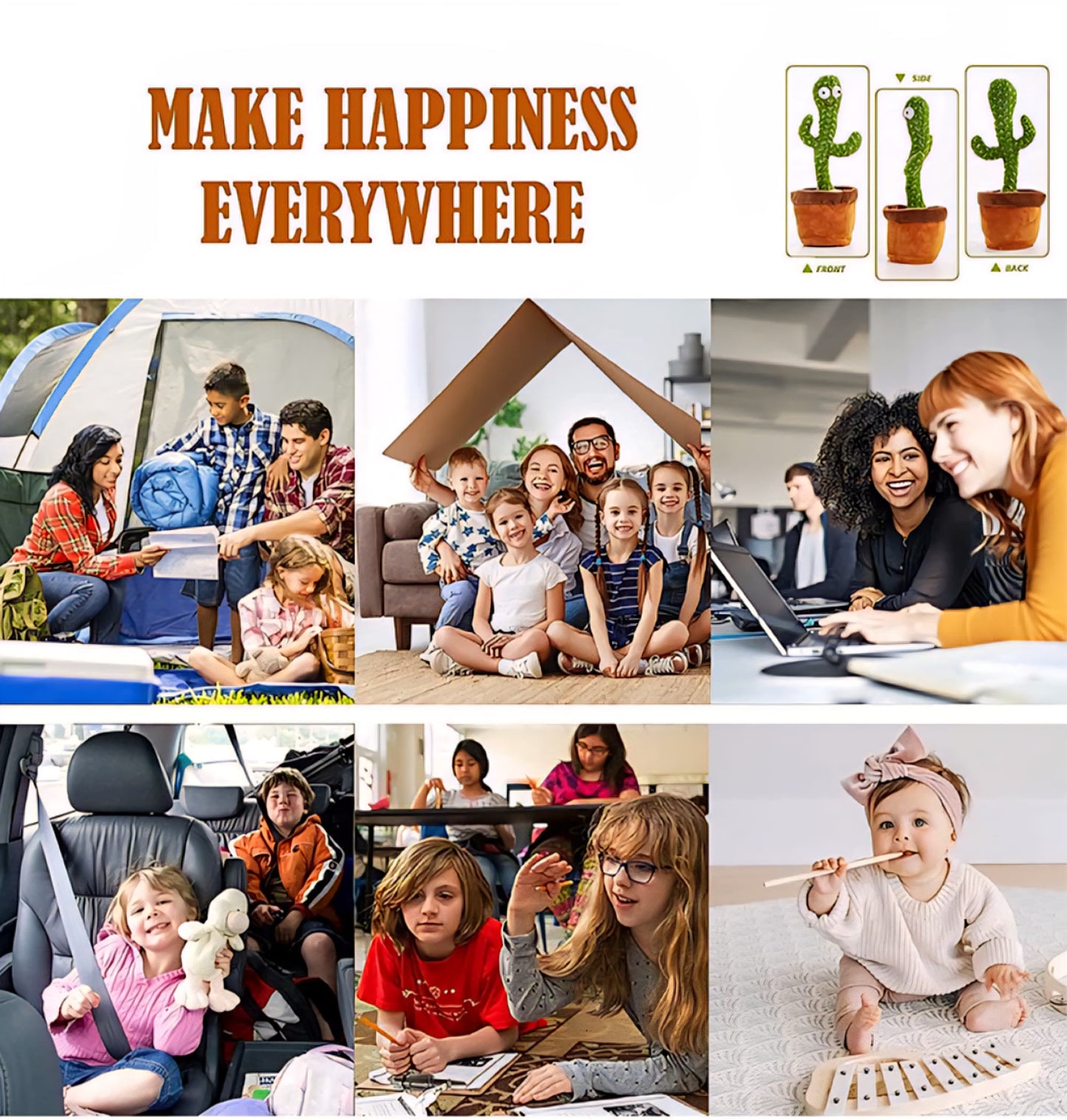 Talking Cactus Toy |Dancing & Repeating Fun for Babies | Rechargeable Musical Cactus| Baby Learning Toy (0-6 Yrs)-ZEKD11