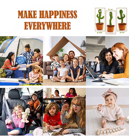 Talking Cactus Toy |Dancing & Repeating Fun for Babies | Rechargeable Musical Cactus| Baby Learning Toy (0-6 Yrs)-ZEKD11