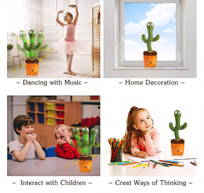 Talking Cactus Toy |Dancing & Repeating Fun for Babies | Rechargeable Musical Cactus| Baby Learning Toy (0-6 Yrs)-ZEKD10