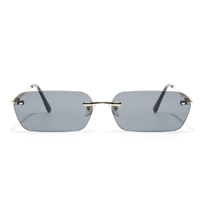 Premium Sunglasses Underdog | Black Rimless Rectangle Sunglasses ZEST202520