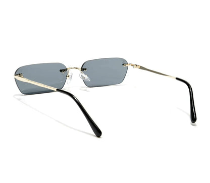 Premium Sunglasses Underdog | Black Rimless Rectangle Sunglasses ZEST202520