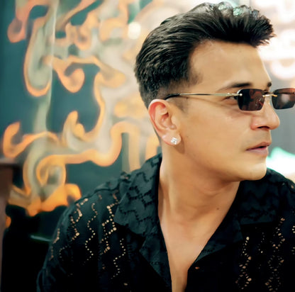 Premium Sunglasses Underdog | Black Rimless Rectangle Sunglasses ZEST202520