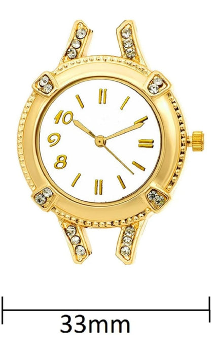 Premium Gold Diamond Analog Watch By Zest - For Girls 0989A3 round slim gold diamond