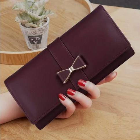 Women's Maroon Faux Leather Hand Wallet Clutch Trendy | 6 Card Slots | Phone Pocket