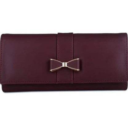 Women's Maroon Faux Leather Hand Wallet Clutch Trendy | 6 Card Slots | Phone Pocket