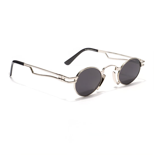 Orbit Luxe Unisex | Silver Black Round Sunglasses Men & Women By Zest-ZESG41