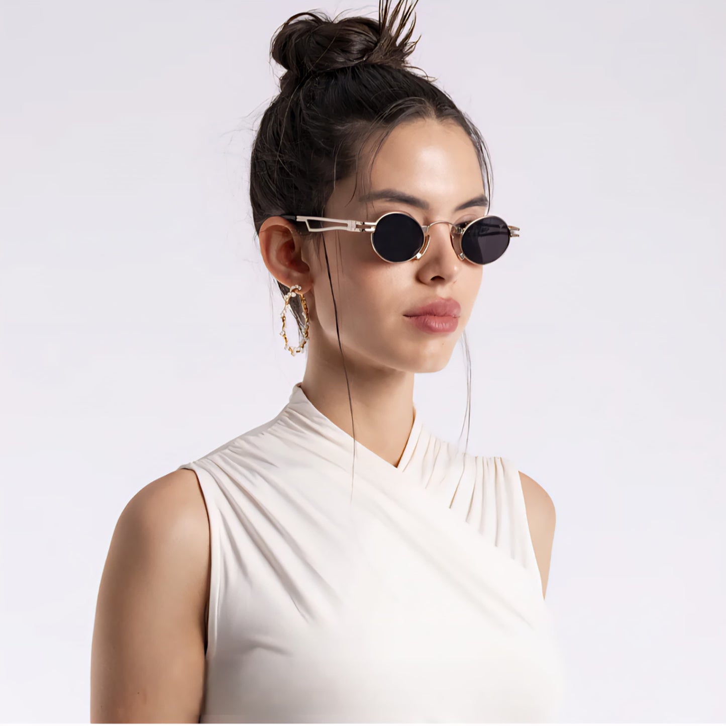 Orbit Luxe Unisex | Silver Black Round Sunglasses Men & Women By Zest-ZESG41