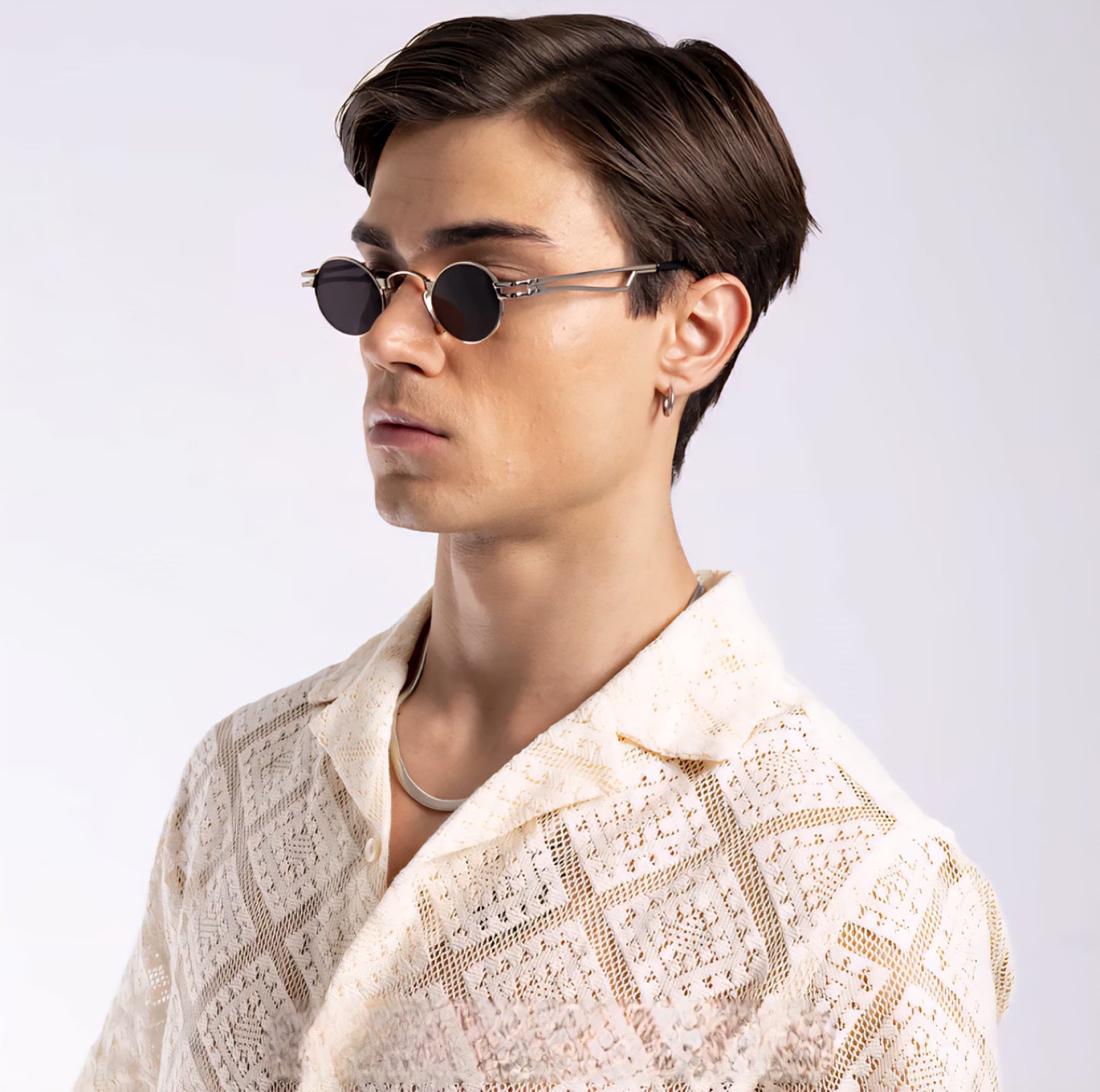 Orbit Luxe Unisex | Silver Black Round Sunglasses Men & Women By Zest-ZESG41