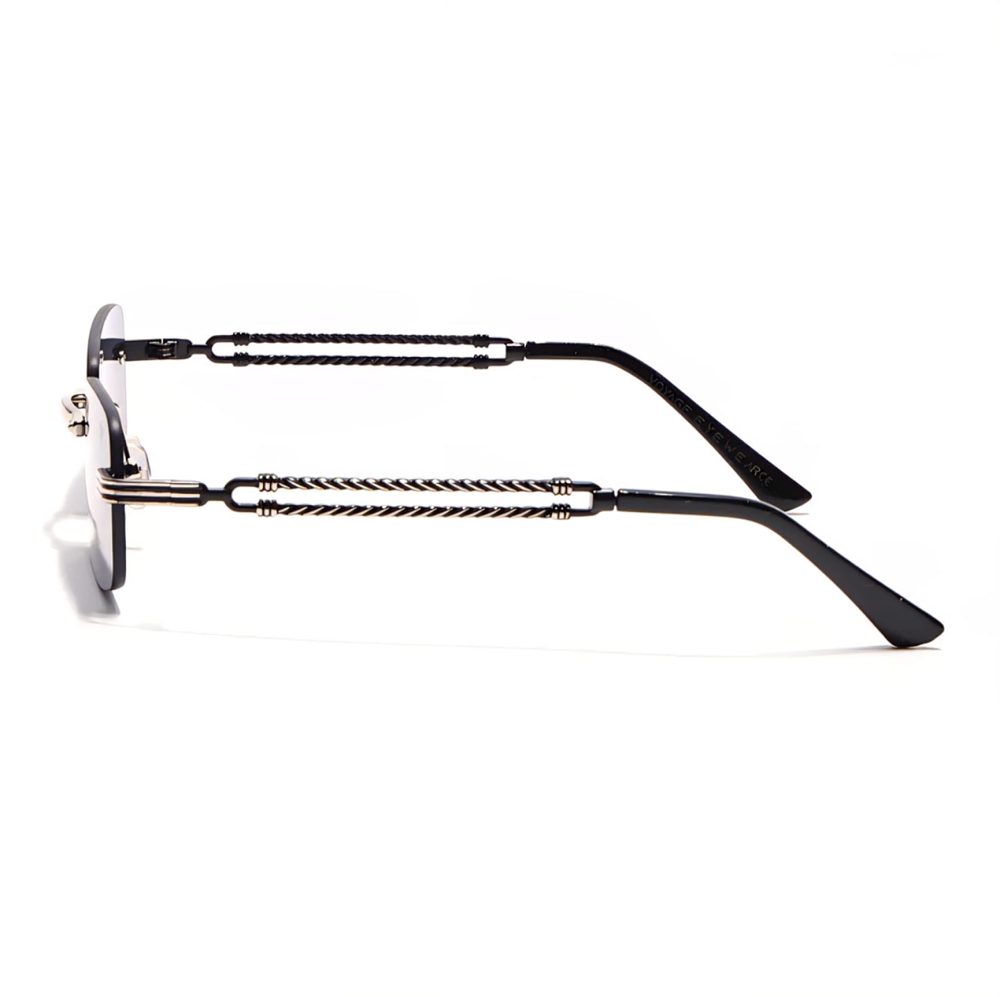 Sunglasses | Barrel | Smoked Black Rimless Silver Frame - ZESG67