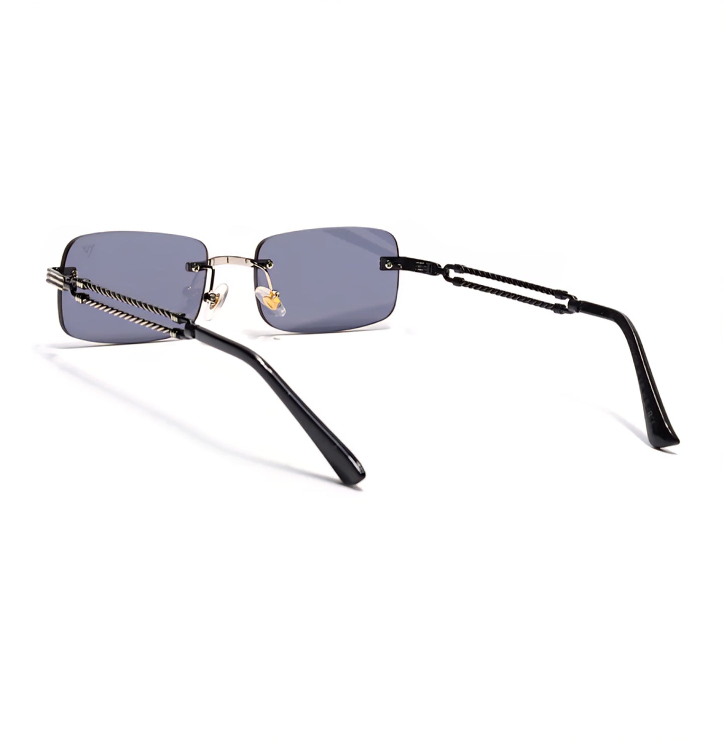 Sunglasses | Barrel | Smoked Black Rimless Silver Frame - ZESG67