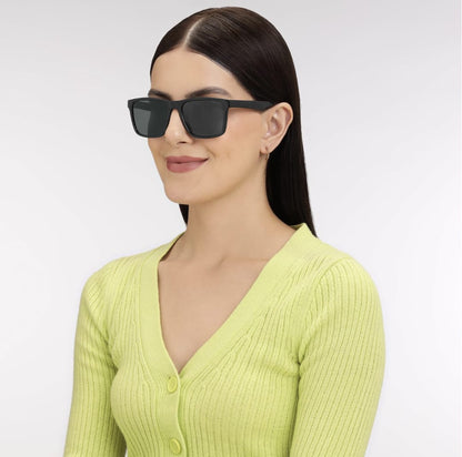 Premium Sunglass |Full Rim Square Sunglasses | Polarized And 100% UV Protected|Men & Women| ZESG51