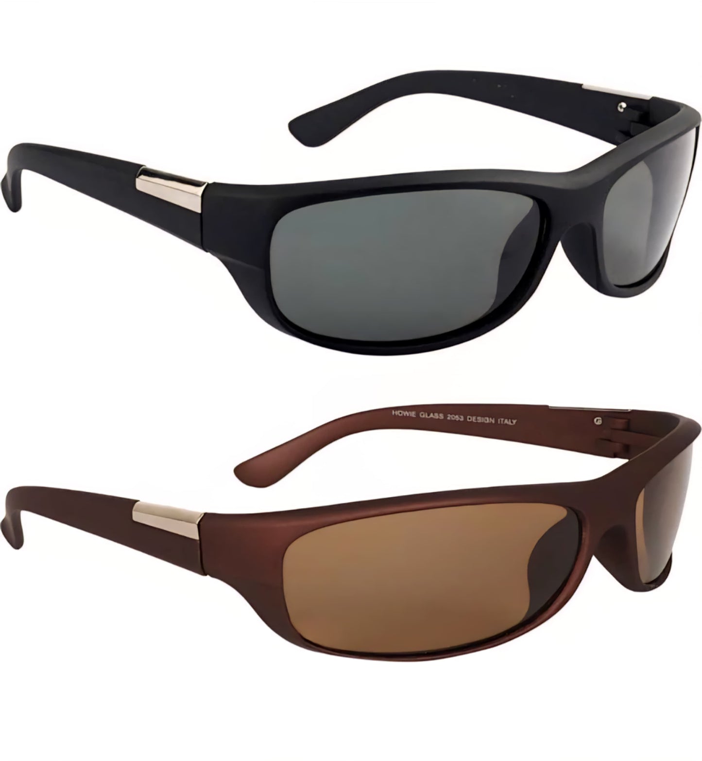 Premium Polarized Riding Sunglasses | Zest ZESG21 | 2-Piece Set (Black + Brown)